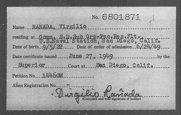 Ranada, Virgilio - 1949