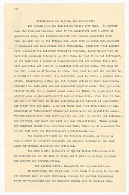 Copy of a Letter from O. L. Sues, Special Examiner, to The Commissioner of Pensions