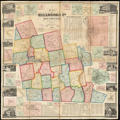 Map of Hillsboro Co., New Hampshire