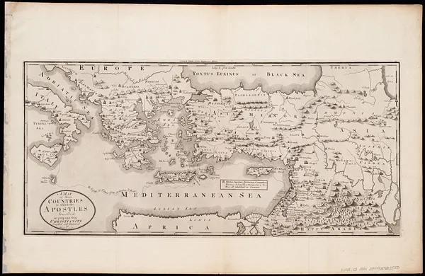 A map of those countries in which the apostles travelled
