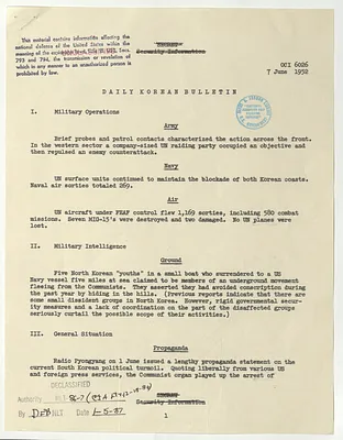 Memorandum, Daily Korean Bulletin