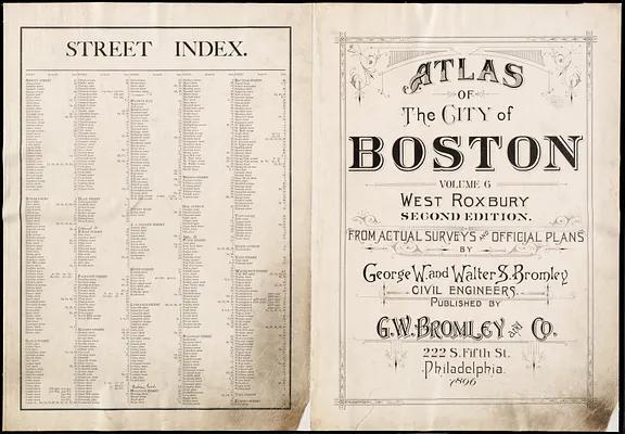 Atlas of the city of Boston : volume 6 : West Roxbury