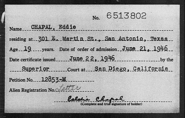 Chapal, Eddie - 1946
