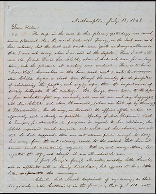 Letter from William Lloyd Garrison, Northampton, [Mass.], to Helen Eliza Garrison, July 18, 1848