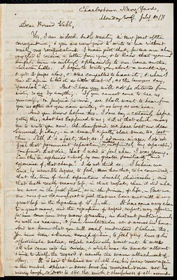 Letter from Samuel May, Charlestown Navy Yard, [Boston], to Richard Davis Webb, July 10 / 71