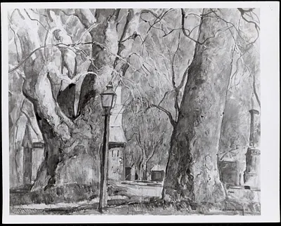 Old Deerfield by W. Lester Stevens, acrylic on board, 1968