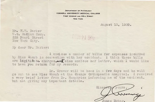 Letters Received to H.H. Barker, August 13, 1930