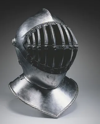 Helmet with Barred Visor