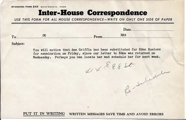 Memorandum, no date