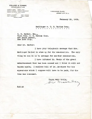 Letters Received to H.H. Barker, February 25, 1932