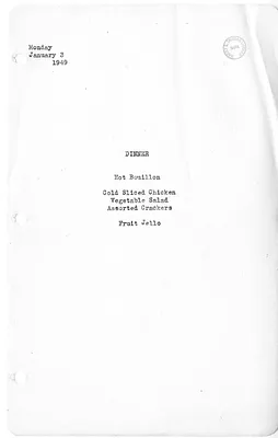White House Dinner Menu