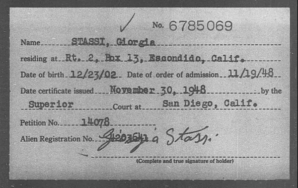 Stassi, Giorgia - 1948