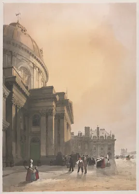 Picturesque Architecture in Paris, Ghent, Antwerp, Rouen:  La Chapelle de l'Institut, Paris