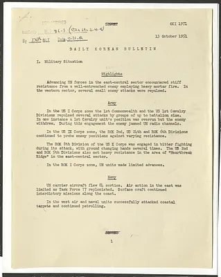 Memorandum, Daily Korean Bulletin