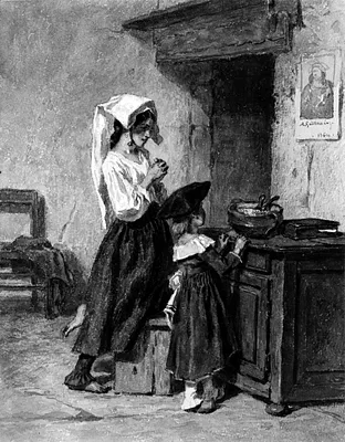 Italian Peasant Girls at Prayer