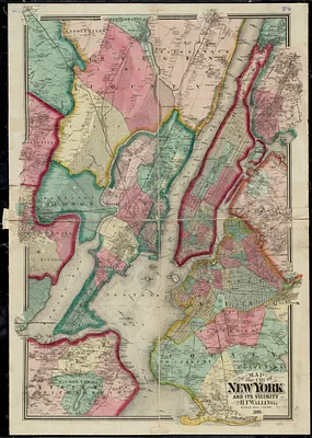 Map of the city of New York and its vicinity