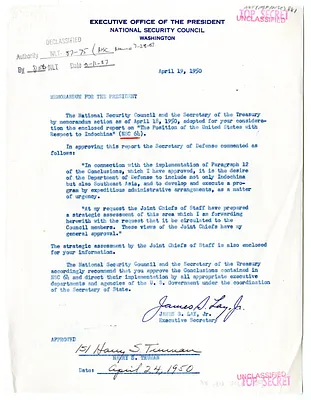 Memorandum from James S. Lay, Jr. to President Harry S. Truman