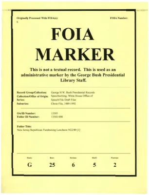 New Jersey Republican Fundraising Luncheon 9/22/89 [1]