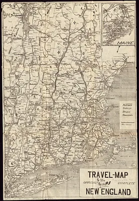 Travel-map of New England