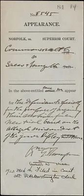 Appearance special of William G. Thompson