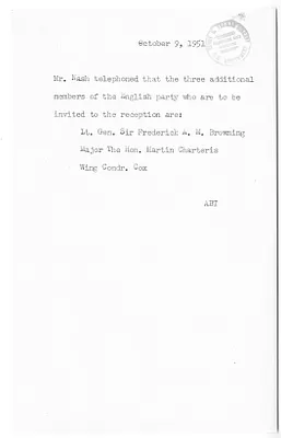 Memorandum from Adrian B. Tolley