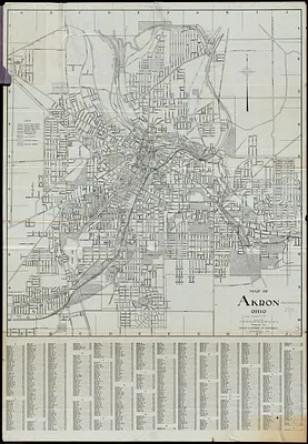 Map of Akron, Ohio