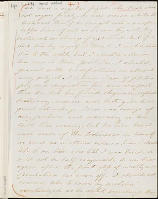 Margaret Fuller autograph manuscript (incomplete), October 1837