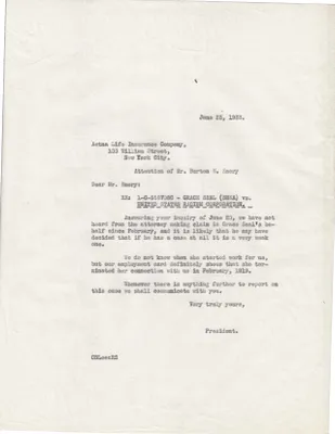 Letters Sent to Burton E. Emory, June 23, 1933