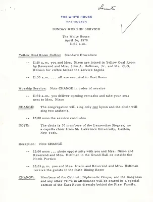 April 26, 1970, Church Service