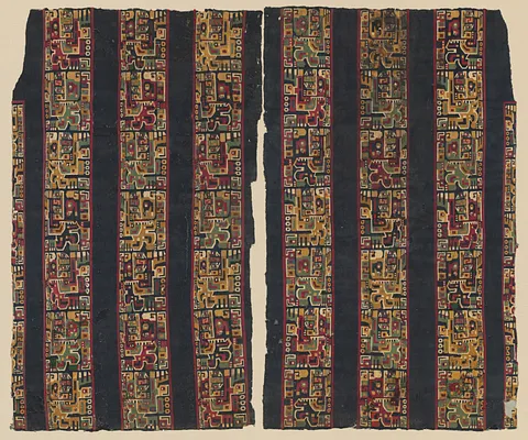 Tunic Fragments with Bird-Headed Creature