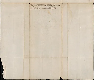 Rufus Putnam to Leonard Jarvis, 29 December 1786