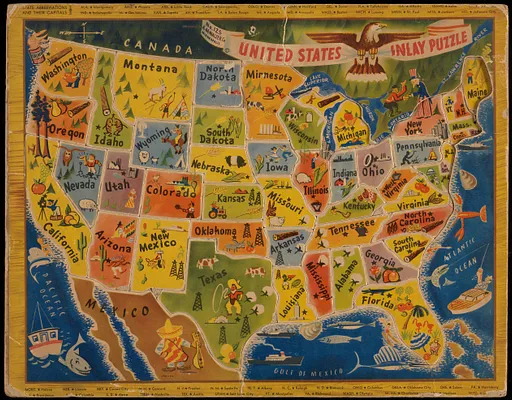 United States inlay puzzle
