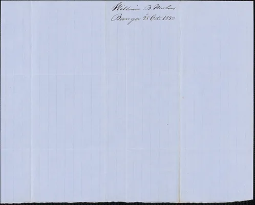 William B. Harlow to George Coffin, 25 October 1850