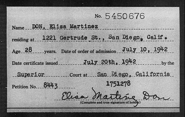 Don, Elisa Martinez - 1942