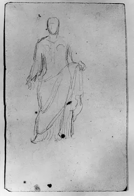 Sketch after Antique Draped Statue
