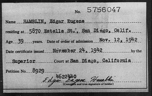 Hamblin, Edgar Eugene - 1942