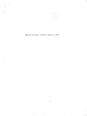 Cabinet Meeting Minutes