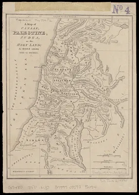 A map of Canaan, Palestine, Judea, or the Holy Land