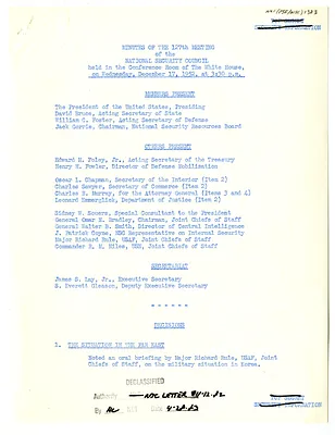 Minutes of the One Hundred and Twenty-Seventh Meeting of the National Security Council
