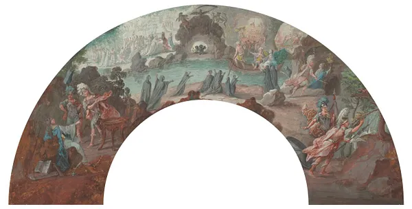 Aeneas in the Underworld, Design for a Fan