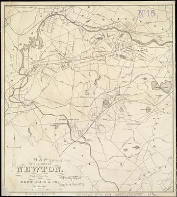 Map of the town of Newton