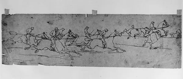 Tracing of a Steeplechase after Gericault