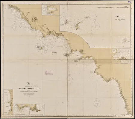 Mediterranean Sea, the west coast of Italy, sheet III, from Civita Vecchia to the Gulf of S. Eufemia