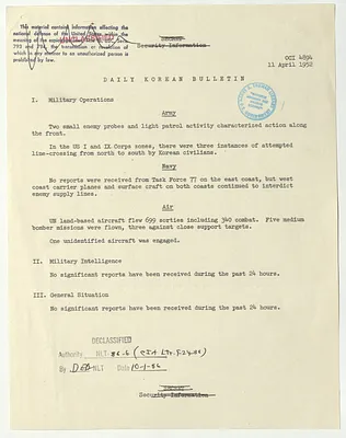 Memorandum, Daily Korean Bulletin