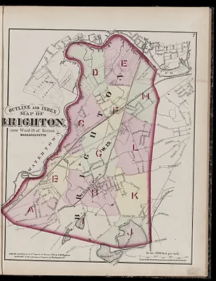 Atlas of Suffolk, county, vol. 7th, late town of Brighton, now ward 19 of Boston, Massachusetts : from actual survey & official records