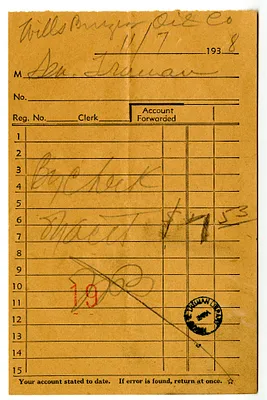 Bill from Wills Oil Company