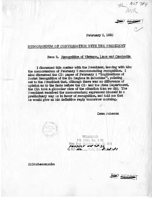 Memorandum of Conversation with Secretary of State Dean Acheson and President Harry S. Truman