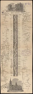 Rhein Panorama von Cöln nach Düsseldorf und Mainz