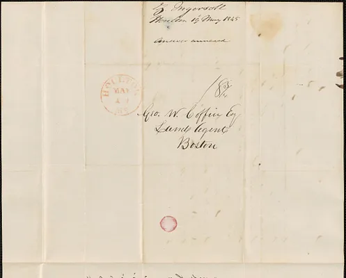 Zebulon Ingersoll to George Coffin, 19 May 1845