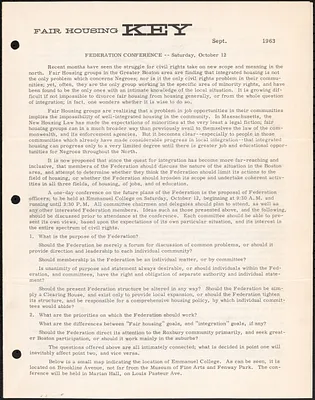 Fair Housing Key, September 1963